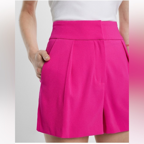 Stylist Super High Waisted Pleated Tailored Shorts - Picture 3 of 7